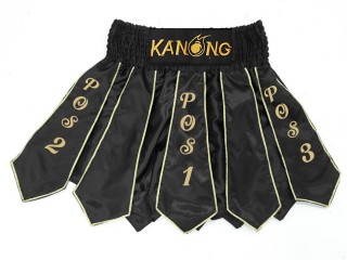 Custom Black Muay Thai trunks  Galidator : KNSCUST-1170